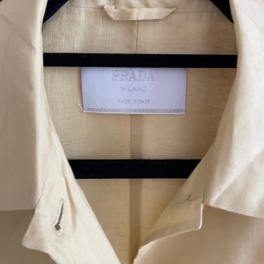 Prada linen summer light pant suit